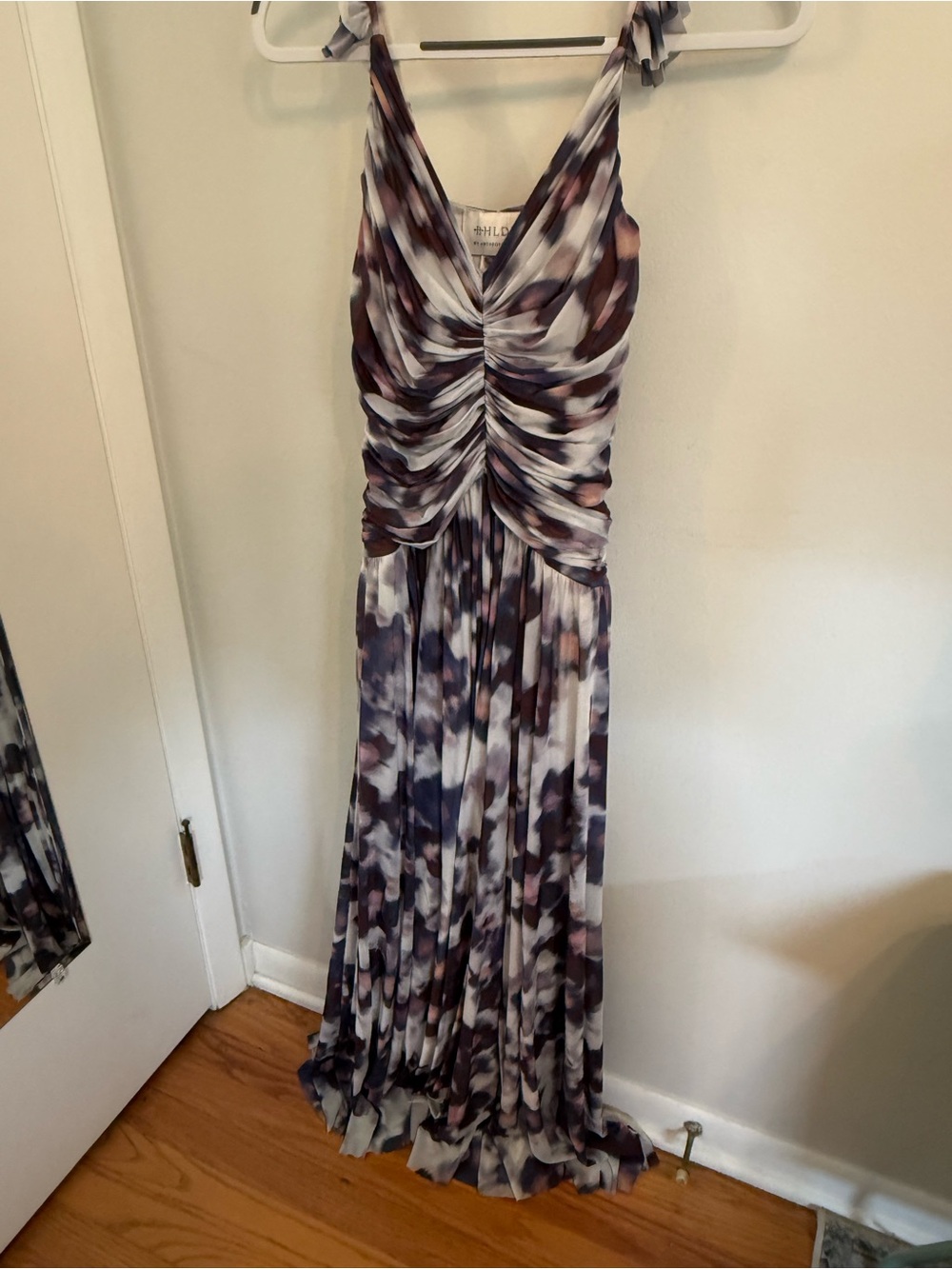 Formal Maxi Dress in Mauve/Gray